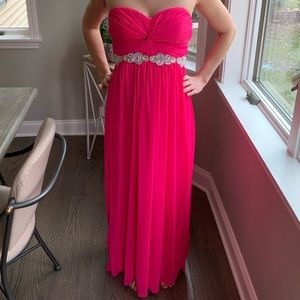 Long pink city triangles prom/ball gown size 3